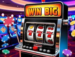 Antarmuka Mega Moolah di platform rajabandot77 dengan simbol-simbol permainan yang jelas